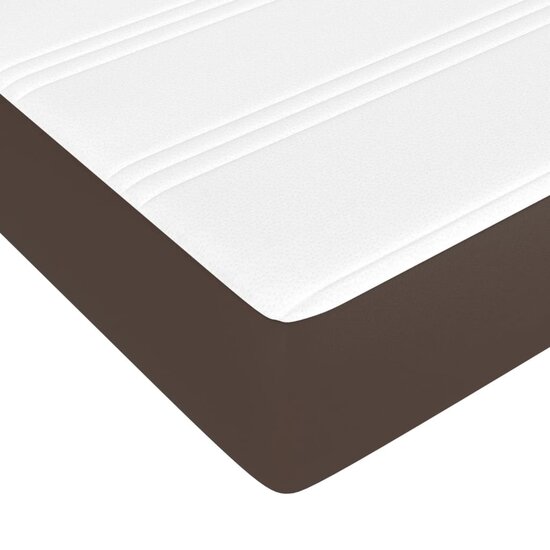 Pocketveringmatras 160X200X20 Cm Kunstleer 160 x 200 cm Bruin