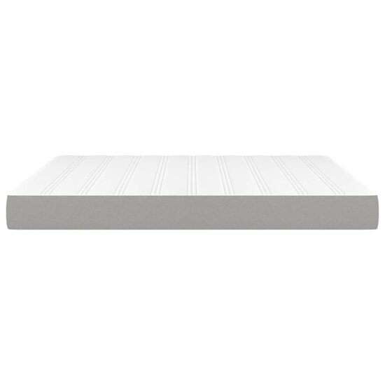 Pocketveringmatras 180x200x20 cm stof lichtgrijs