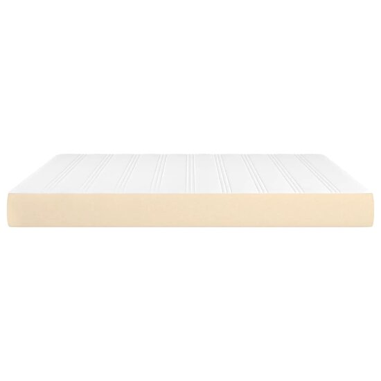 Pocketveringmatras 180x200x20 cm stof cr&egrave;mekleurig