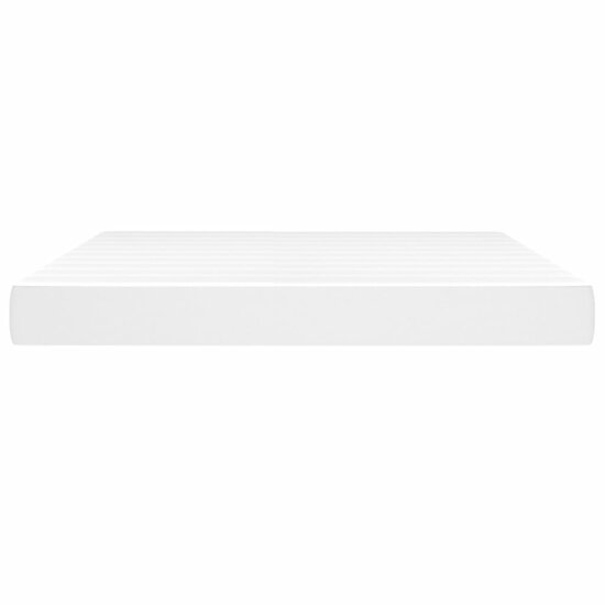 Pocketveringmatras 180x200x20 cm kunstleer wit