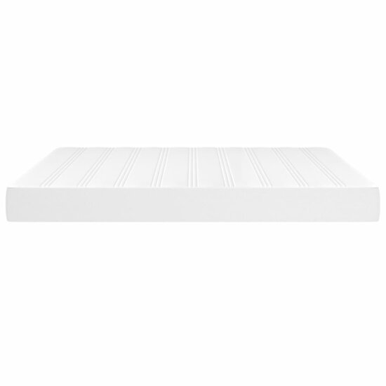 Pocketveringmatras 180x200x20 cm kunstleer wit