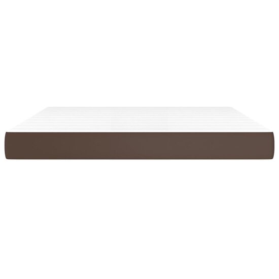 Pocketveringmatras 180X200X20 Cm Kunstleer 180 x 200 cm Bruin