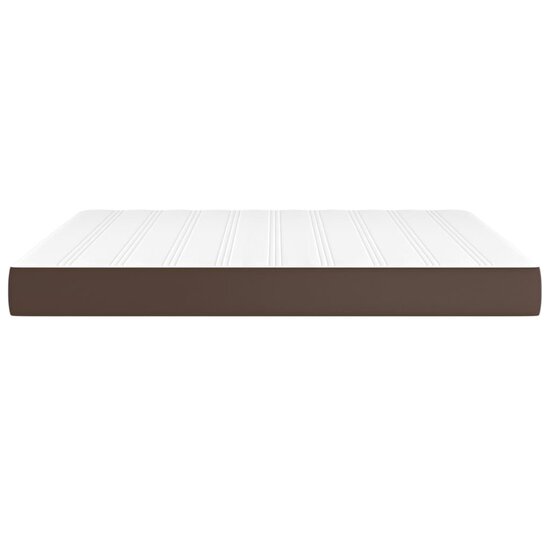 Pocketveringmatras 180X200X20 Cm Kunstleer 180 x 200 cm Bruin