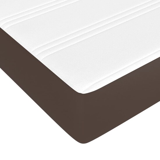Pocketveringmatras 180X200X20 Cm Kunstleer 180 x 200 cm Bruin