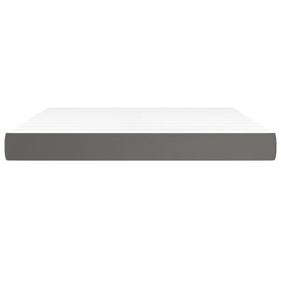 Pocketveringmatras 180X200X20 Cm Kunstleer 180 x 200 cm Grijs