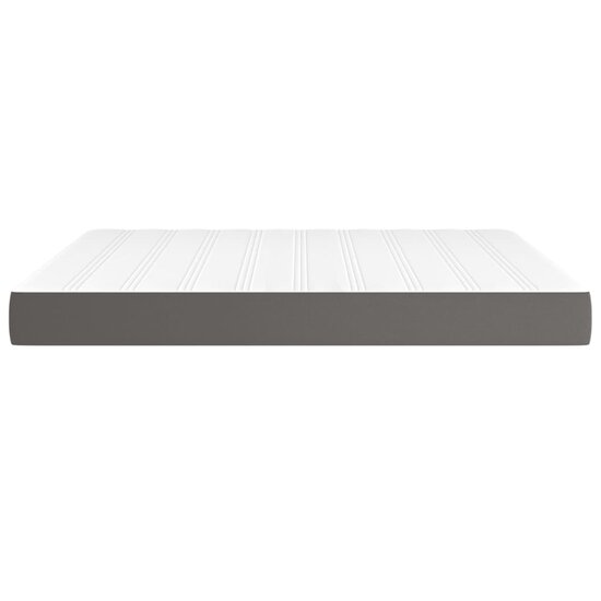 Pocketveringmatras 180X200X20 Cm Kunstleer 180 x 200 cm Grijs