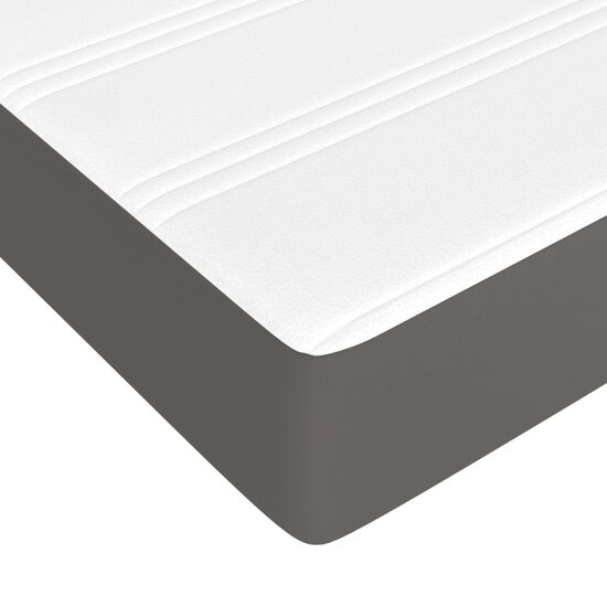Pocketveringmatras 180X200X20 Cm Kunstleer 180 x 200 cm Grijs