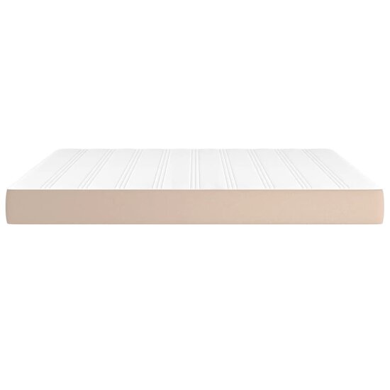 Pocketveringmatras 180X200X20 Cm Kunstleer Kleurig 180 x 200 cm Cappuccino