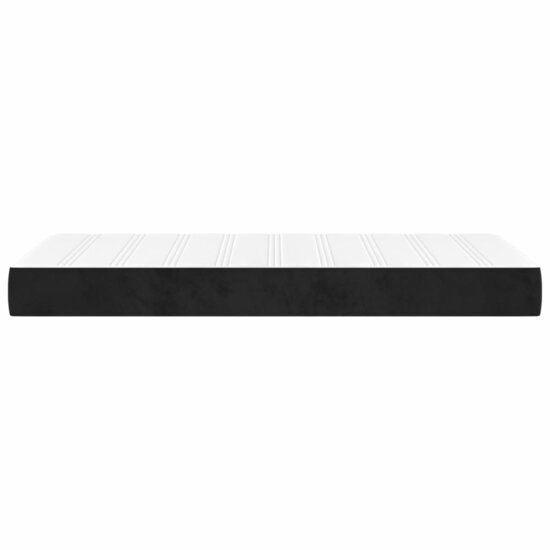 Pocketveringmatras 90x190x20 cm fluweel zwart