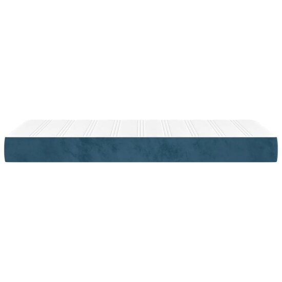 Pocketveringmatras 90x190x20 cm fluweel donkerblauw