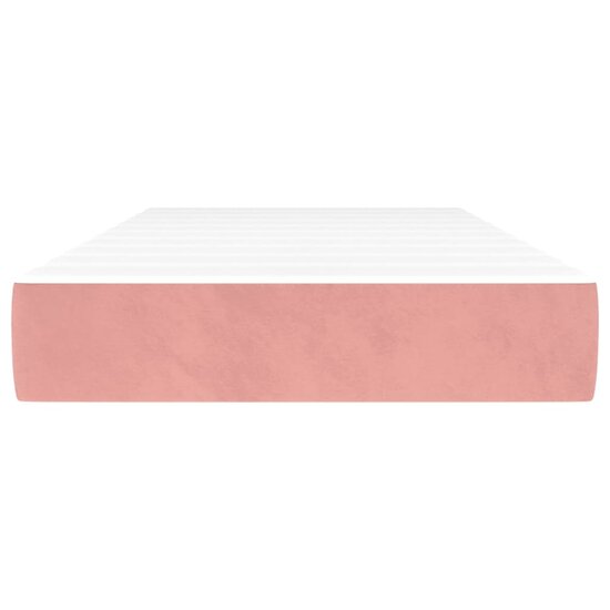Pocketveringmatras 90x190x20 cm fluweel roze