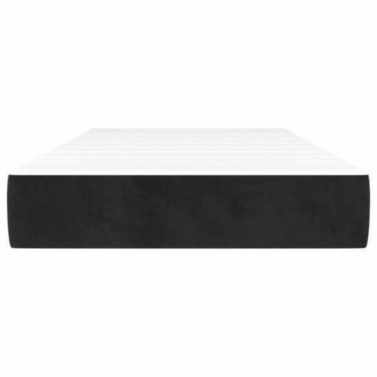 Pocketveringmatras 90x200x20 cm fluweel zwart