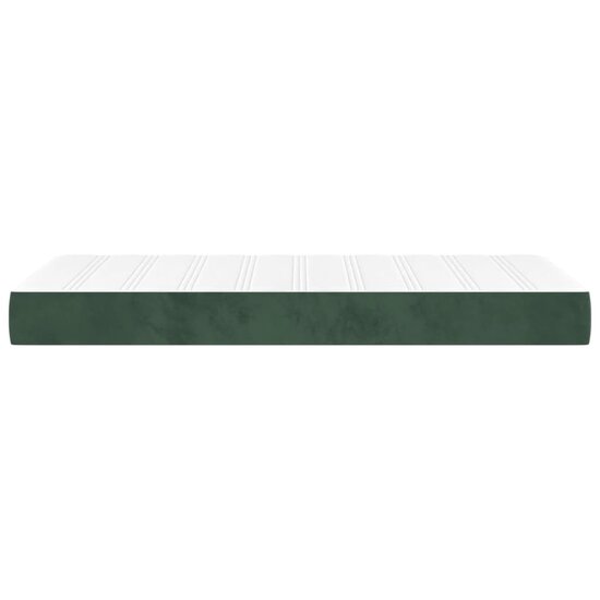 Pocketveringmatras 90x200x20 cm fluweel donkergroen