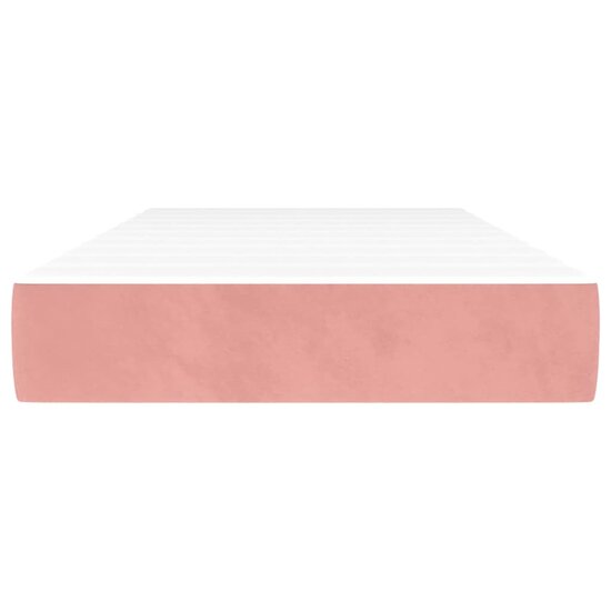 Pocketveringmatras 90x200x20 cm fluweel roze