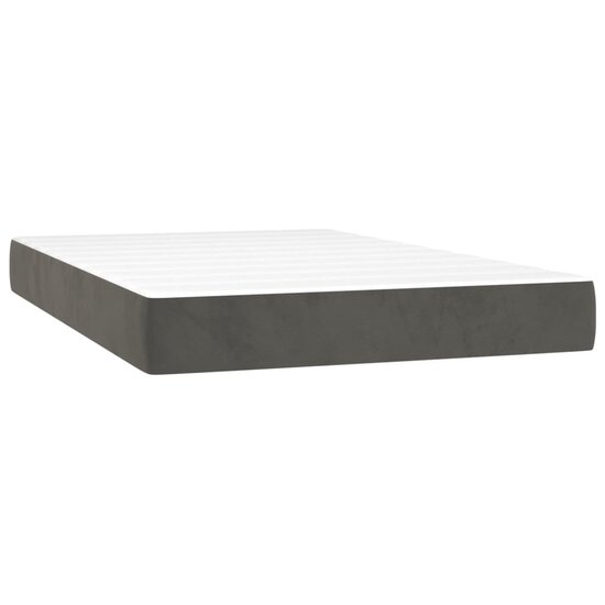 Pocketveringmatras 120X200X20 Cm Fluweel Donkergrijs 120 x 200 cm