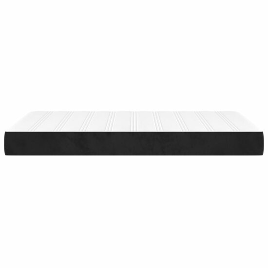 Pocketveringmatras 120x200x20 cm fluweel zwart