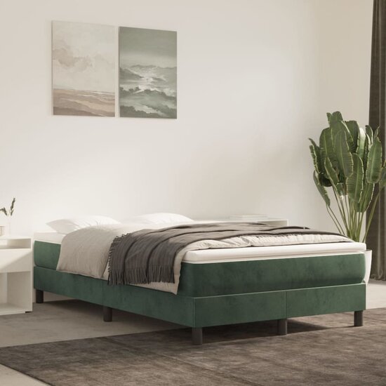 Pocketveringmatras 120x200x20 cm fluweel donkergroen