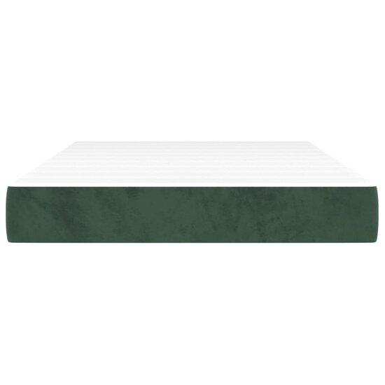 Pocketveringmatras 120x200x20 cm fluweel donkergroen