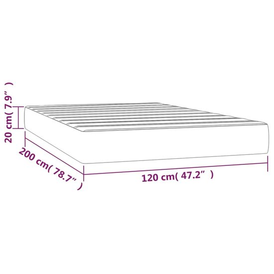 Pocketveringmatras 120x200x20 cm fluweel donkergroen