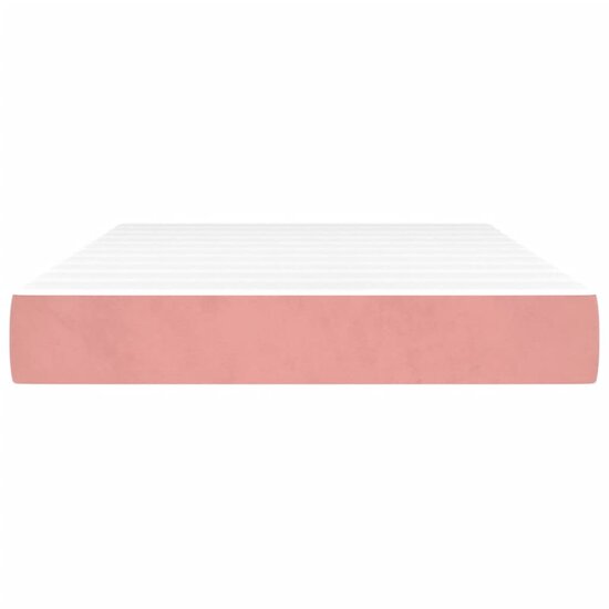 Pocketveringmatras 120x200x20 cm fluweel roze