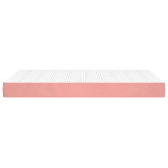 Pocketveringmatras 120x200x20 cm fluweel roze
