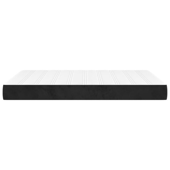 Pocketveringmatras 140x190x20 cm fluweel zwart