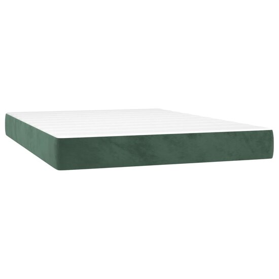 Pocketveringmatras 140x190x20 cm fluweel donkergroen