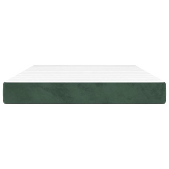 Pocketveringmatras 140x190x20 cm fluweel donkergroen