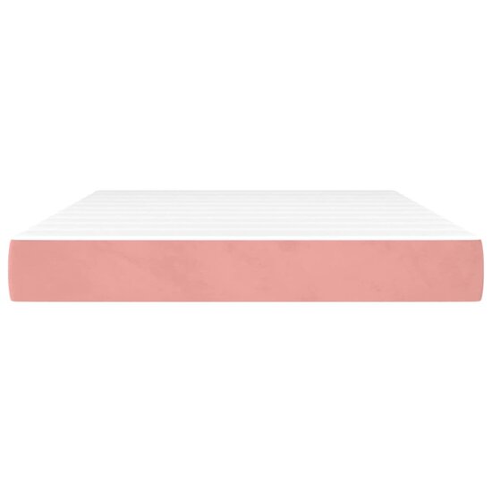 Pocketveringmatras 140x190x20 cm fluweel roze