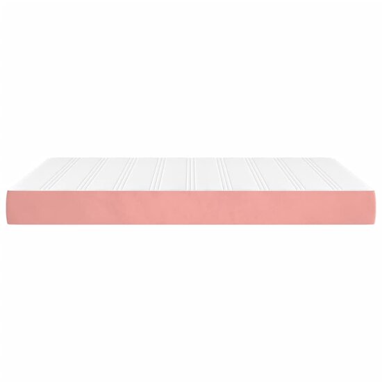 Pocketveringmatras 140x190x20 cm fluweel roze