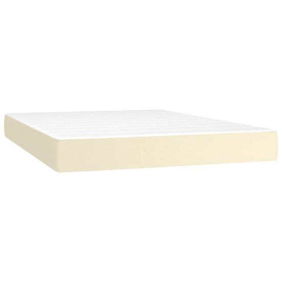 Pocketveringmatras 140X200X20 Cm Kunstleer Kleurig 140 x 200 cm Cr&egrave;me