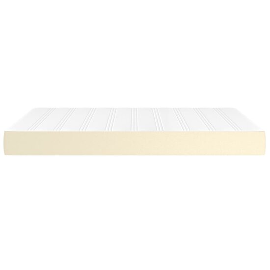 Pocketveringmatras 140X200X20 Cm Kunstleer Kleurig 140 x 200 cm Cr&egrave;me