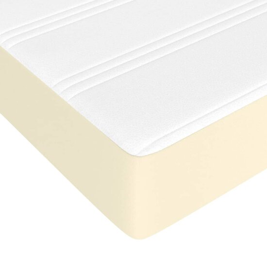 Pocketveringmatras 140X200X20 Cm Kunstleer Kleurig 140 x 200 cm Cr&egrave;me