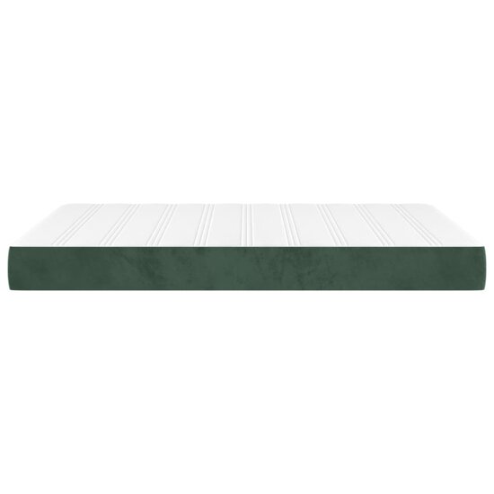 Pocketveringmatras 140X200X20 Cm Fluweel Donkergroen 140 x 200 cm