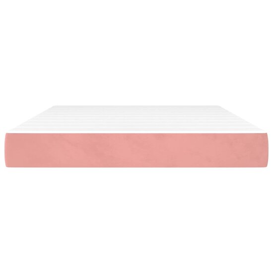 Pocketveringmatras 140x200x20 cm fluweel roze