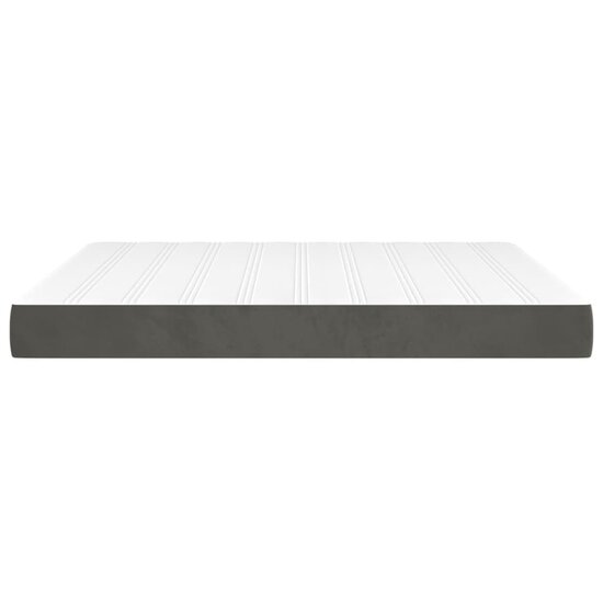 Pocketveringmatras 160x200x20 cm fluweel donkergrijs