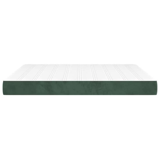 Pocketveringmatras 160X200X20 Cm Fluweel Donkergroen 160 x 200 cm