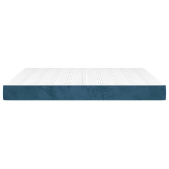 Pocketveringmatras 160X200X20 Cm Fluweel Donkerblauw 160 x 200 cm