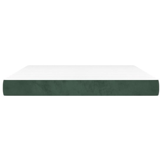 Pocketveringmatras 180X200X20 Cm Fluweel Donkergroen 180 x 200 cm