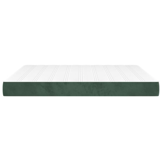 Pocketveringmatras 180X200X20 Cm Fluweel Donkergroen 180 x 200 cm