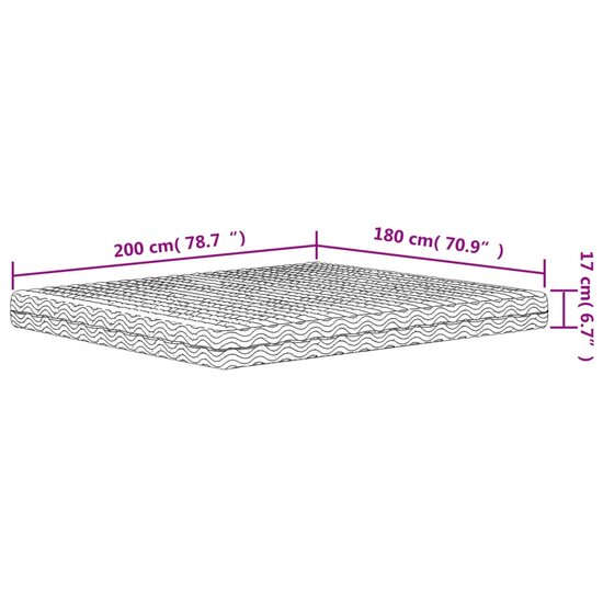 Schuimmatras Hardheid H2 H3 Wit 180 x 200 cm