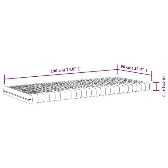 Schuimmatras 7 Zones Hardheid 20 Ild Wit 1 90 x 190 cm