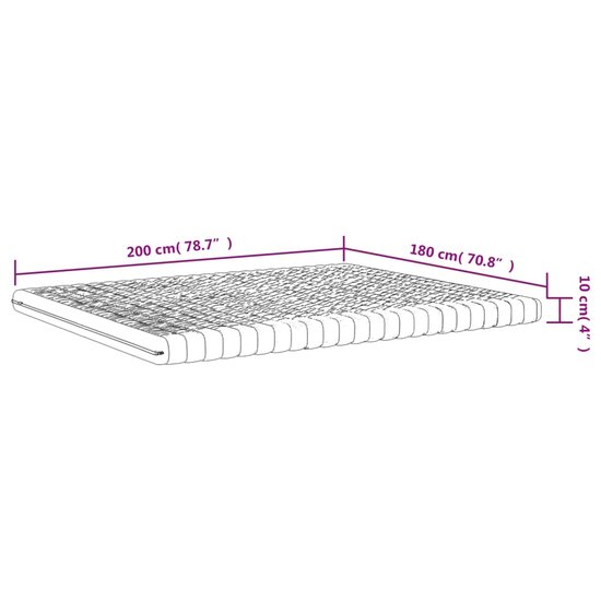 Schuimmatras 7 Zones Hardheid 20 Ild Wit 1 180 x 200 cm