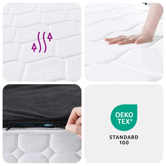 Pocketveringmatras Middelhard-Hard Super King Size 160 x 200 cm