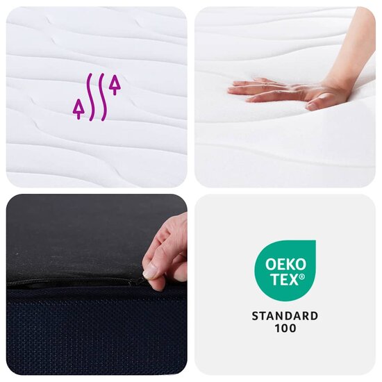 Pocketveringmatras middelhard-hard 180x200 cm