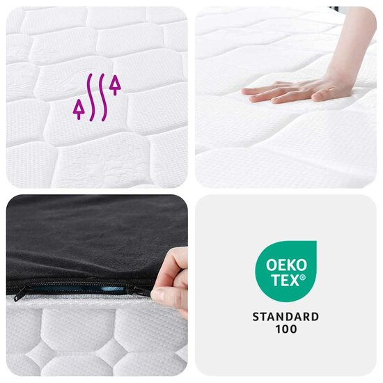 Pocketveringmatras middelhard-hard 200x200 cm