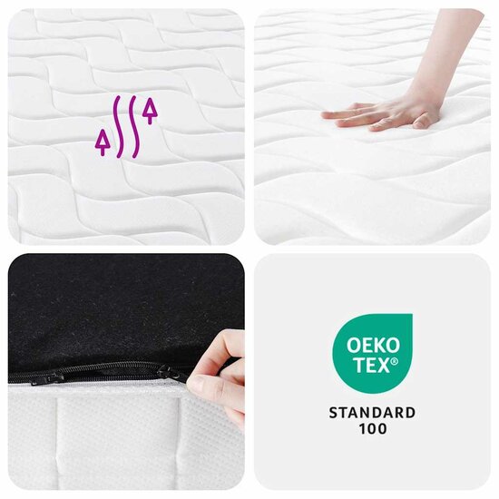 Pocketveringmatras middelhard-hard 180x200 cm