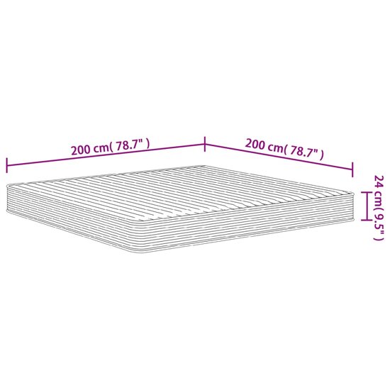 Schuimmatras Middelzacht 200 x 200 cm