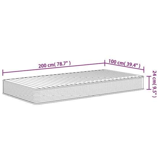 Schuimmatras middelzacht 100x200 cm