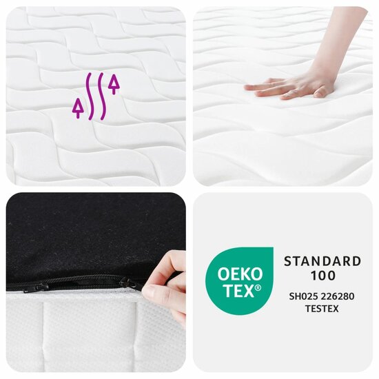 Pocketveringmatras Middelhard-Hard 140 x 190 cm